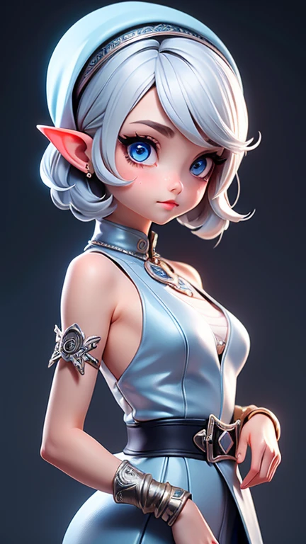 shoulders bob　Silver Hair　bob hairストレートヘア　Silver Hairの, Blue Eyed Elf　I want to be a behind-the-scenes force..　beta　it&#39;s difficult　Black-rimmed round glasses　Big Breasts　Black Costume　Reverence for the Shadows、Holding a bottle of mineral water in his hand,　Each event is a unique heroic tale「Mr. Shadow&#39;Annals」I am writing　Maybe it&#39;s because she&#39;s a literature girl at heart., She has little interest in fighting、I would even say that I have no motivation to push myself or improve myself to become stronger.。.　The shoes are knee-length　
