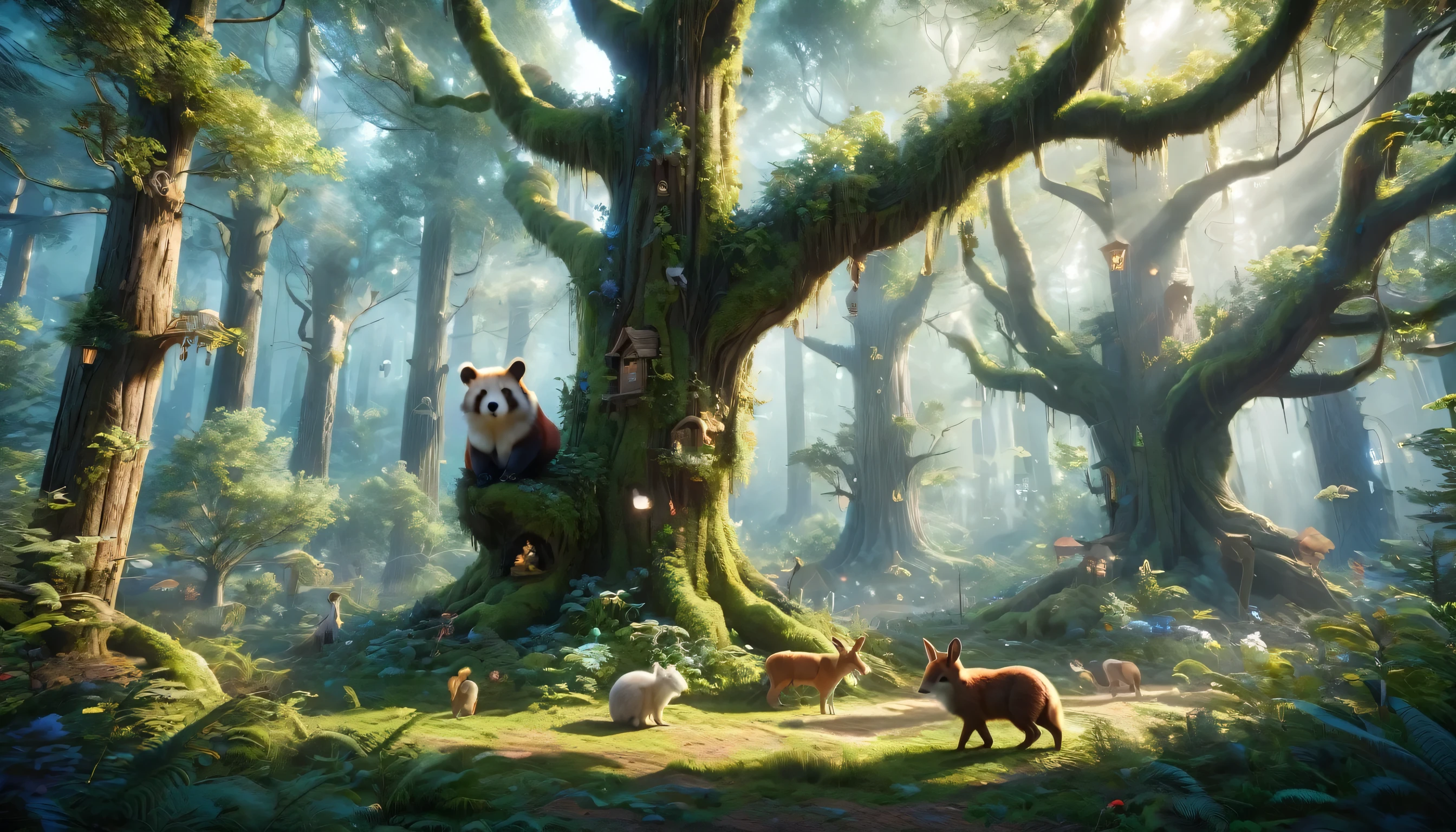 "Imagine a magical place called Greenwood Forest, where the trees are tall and green. In this enchanting forest, lives a group of the friendliest animals you've ever seen. Join us on an adventure to meet these wonderful creatures and explore their beautiful home. What fun and exciting stories will we discover together in Greenwood Forest?"