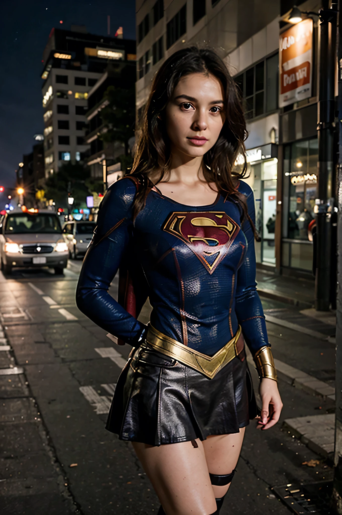 Supergirl at night Street