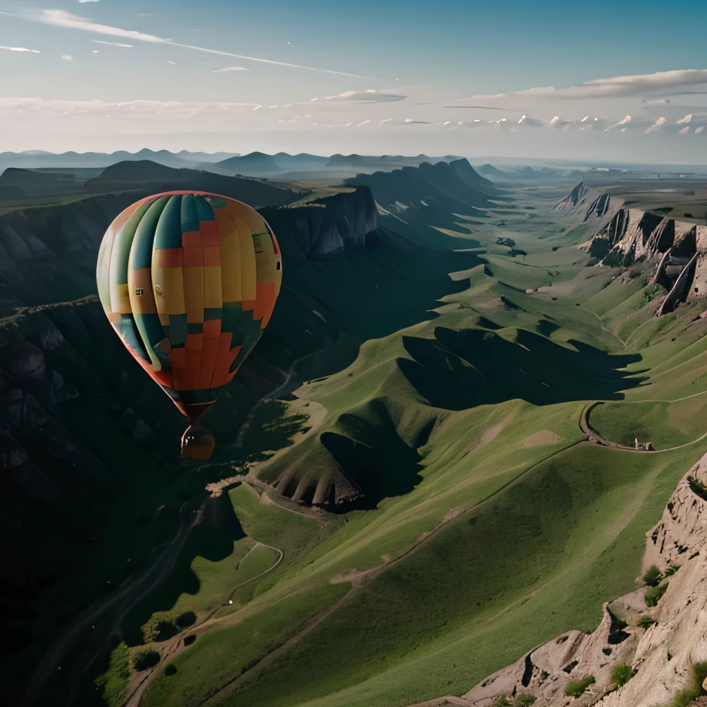 Photograph of a hot air balloon flying over a stunning landscape.
Imagen de un mapa antiguo con marcadores de diferentes lugares, simbolizando aventuras pasadas y futuras.