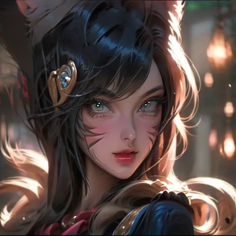 a beautiful young girl with large, expressive eyes, delicate facial features, and fluffy chestnut hair posing confidently while wearing a Spy x Family Yol Forger costume, the image captured as a high-quality, realistic SLR photograph with exceptional detail, vivid colors, and perfect balance, showcasing the girl's striking beauty and the intricate costume design, the lighting and composition drawing the viewer's attention to the subject's captivating gaze.
