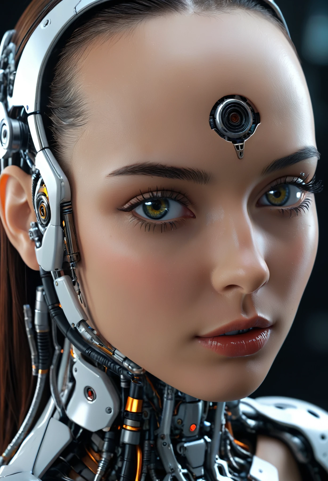 (best quality,4k,highres,masterpiece:1.2),ultra-detailed,(realistic,photorealistic:1.37), a beautiful cyborg girl with rabbit features, (Two long  stabilizers extend on both sides of the head:1.8), highly detailed face, beautiful detailed eyes, beautiful detailed lips, extremely detailed face, long eyelashes, intricate mechanical body parts, cyberpunk, science fiction, futuristic, glowing eyes, android, cinematic lighting, vibrant colors, dramatic lighting