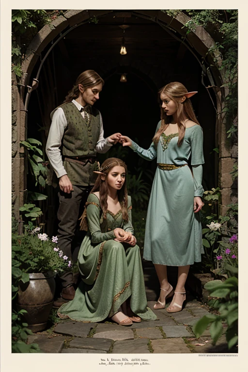 Illustrations for a fairy tale about elves