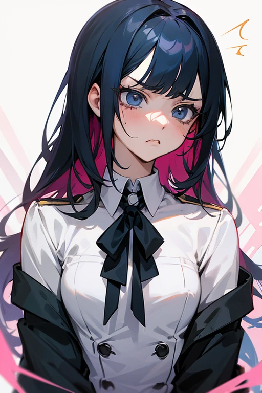 anime,modern,uniform,Beauty,Sad face,Oh, what a shock