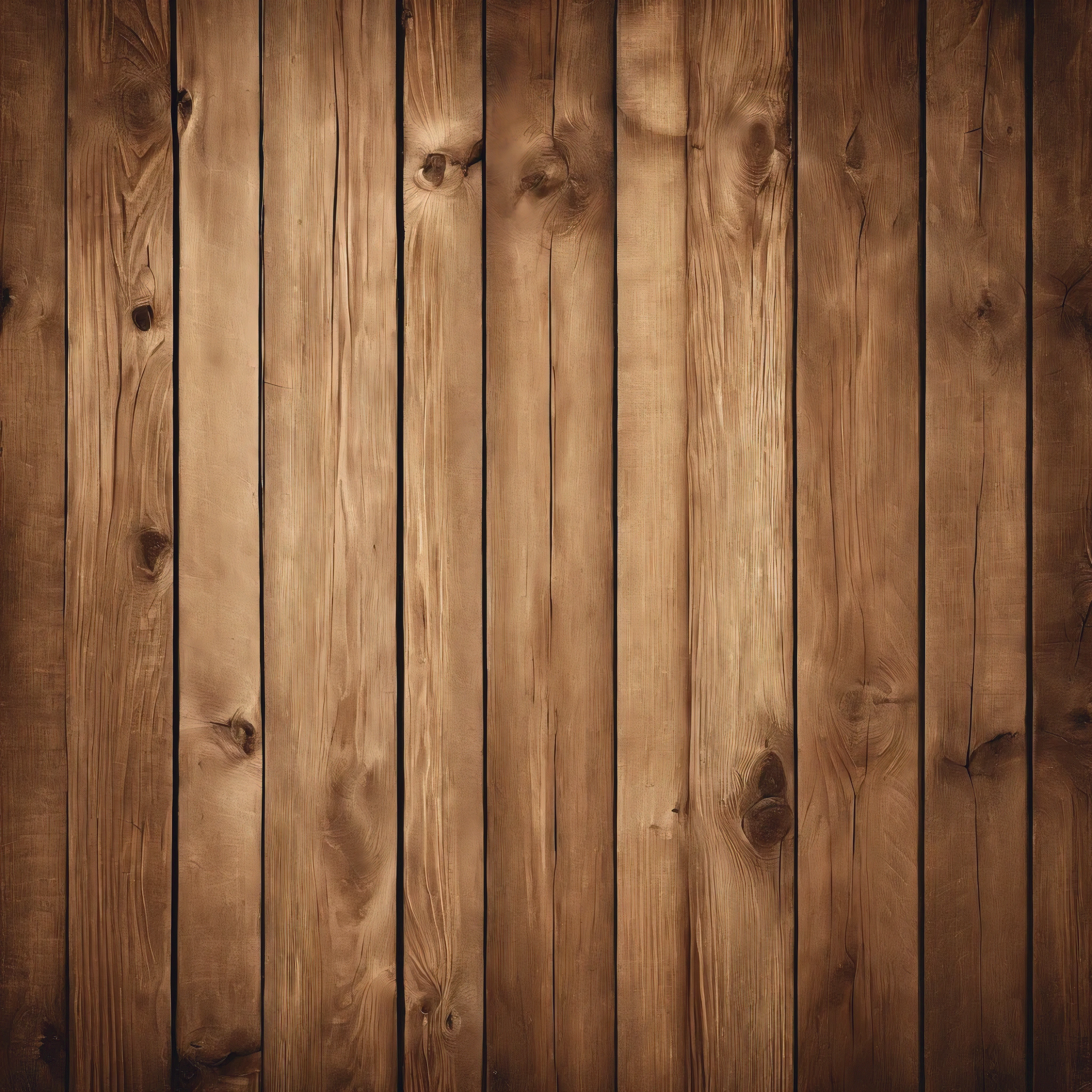 Create a reclaimed wood board background, in light sepia color. Throughout the background there is a pattern of creases and wooden details.