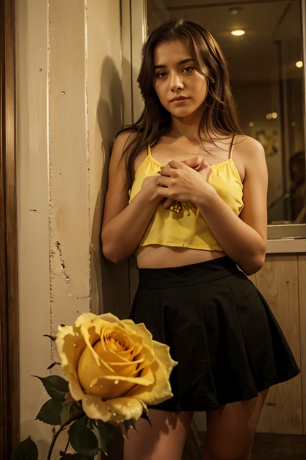 There's a yellow rose in Texas that I am gonna see
Nobody else could miss her, not half as much as me
She cried so when I left her, it like to broke my heart
And if I ever find her we never move apart