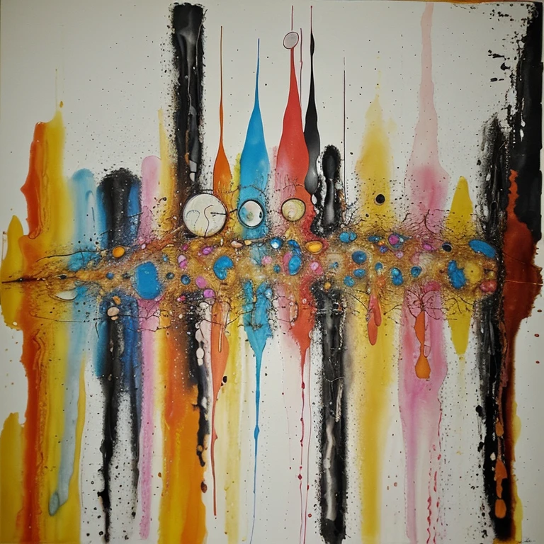 Abstract art that describes mixed feeling, trust or not, believe or not, happy or not, everything is mixed up 