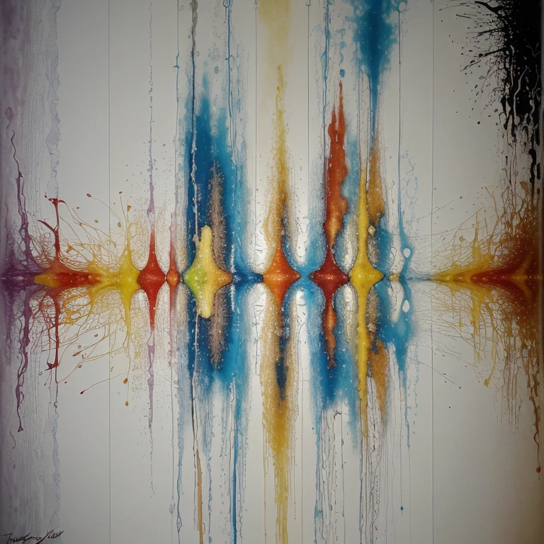 Abstract art that describes mixed feeling, trust or not, believe or not, happy or not, everything is mixed up