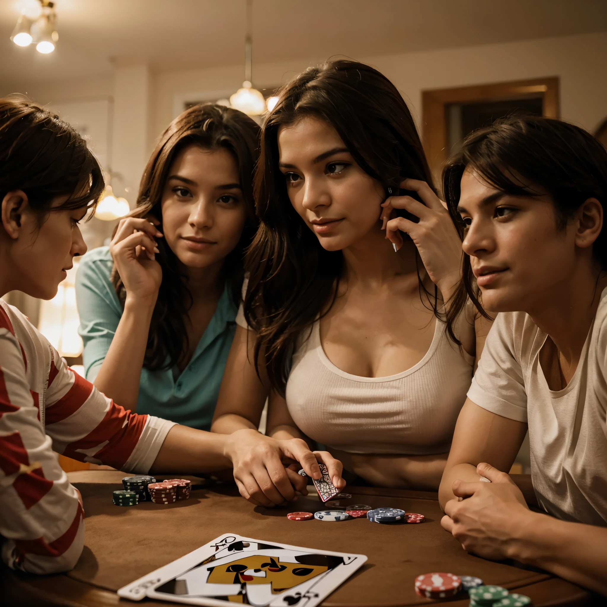 people playing poker cards