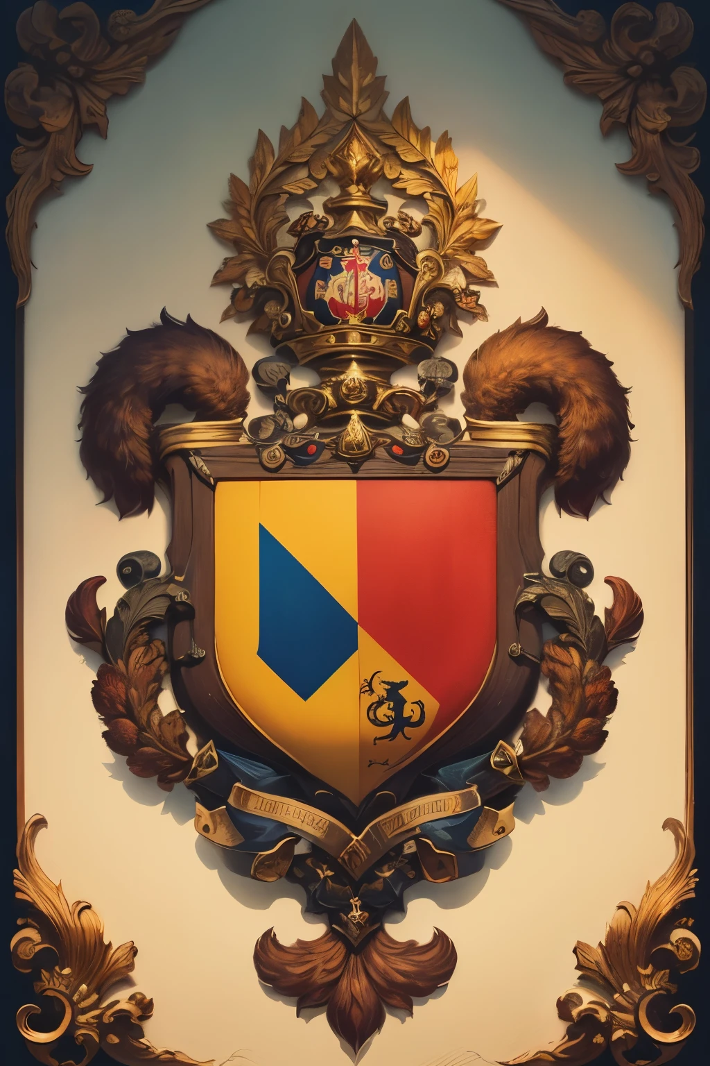 ((best quality)), ((masterpiece)), (detailed), Typical Danish coat of arms for the Lausen family