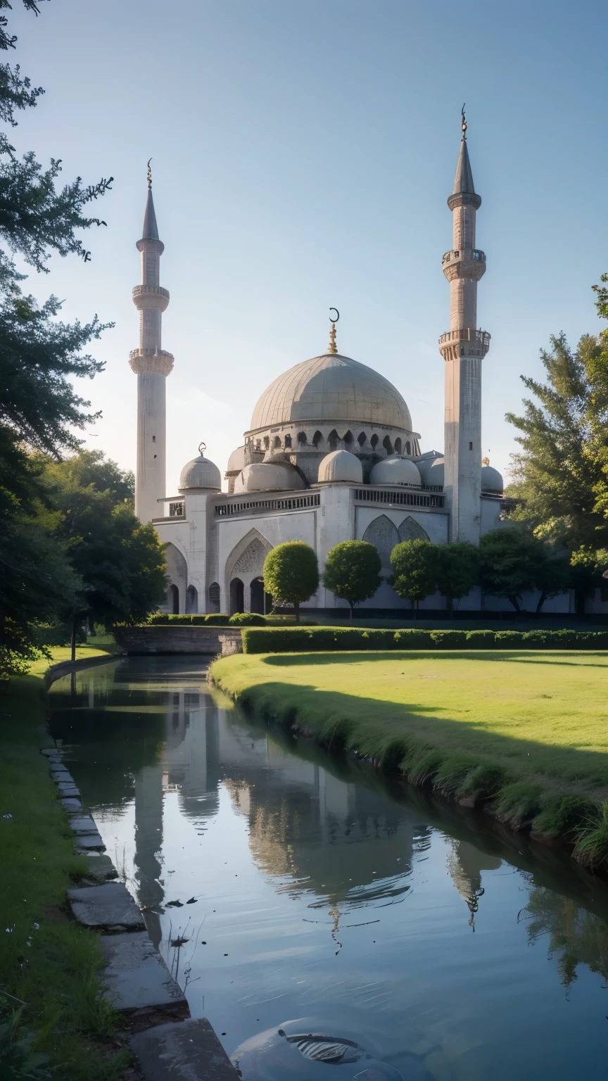 mosque, beautiful, exterior, trees, sexy, river