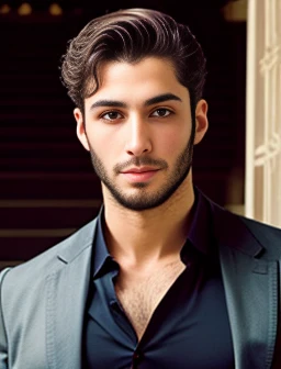 young  jew Sephardi hunk, focus on the face.