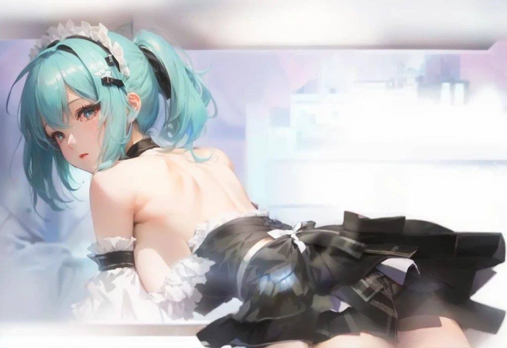 Blue Hair、Anime girl in black skirt, Top rated on Pixiv, Popularity on pixiv, Pixiv 3DCG, pixiv, fine details. Girls' Frontline, On pixiv, Micudayo, Popular on Pixiv, Pixiv Daily Leaderboard, Pixiv Style, Digital Art on pixiv, Pixiv competition winner, Featured on Pixiv