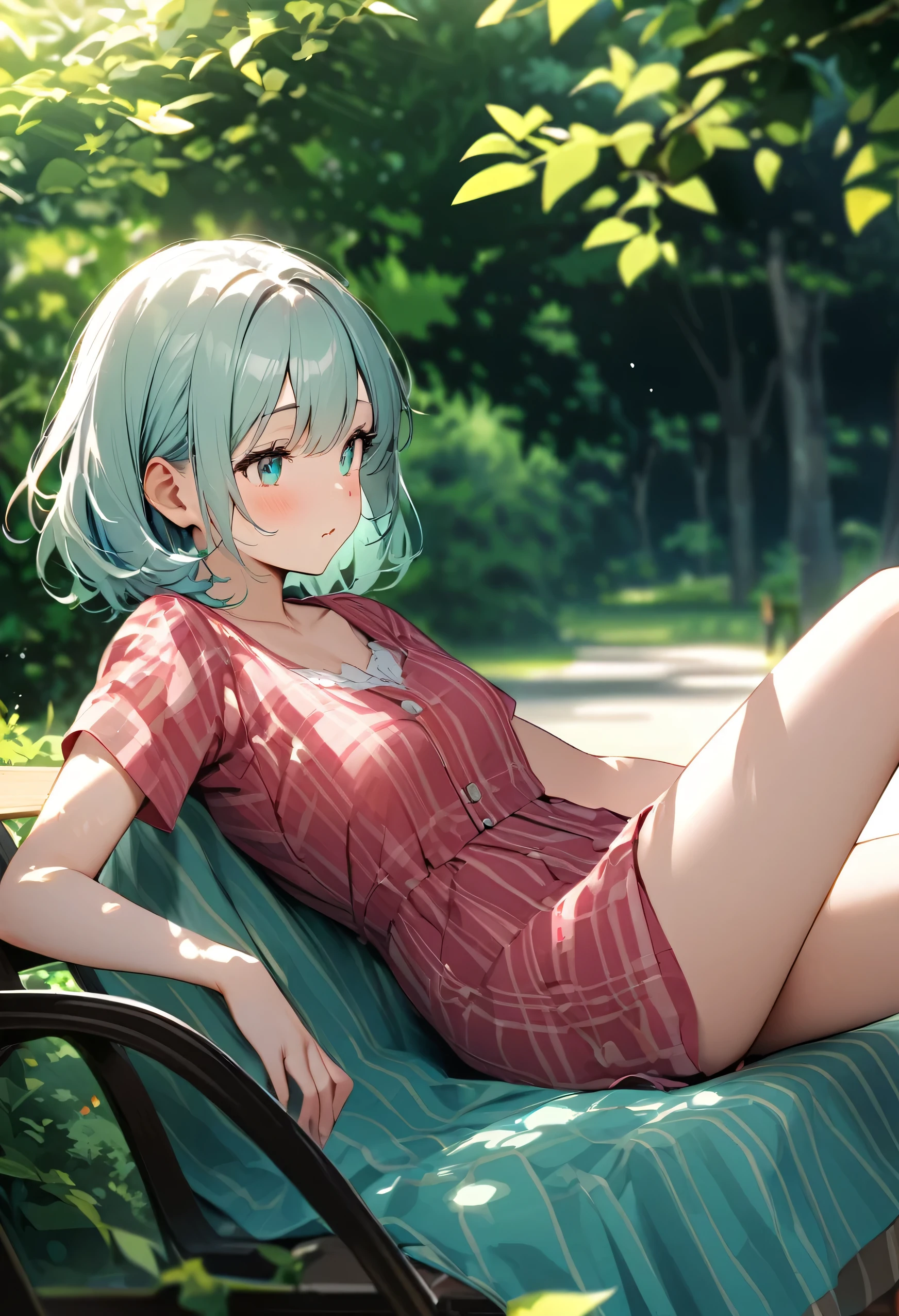 highest quality、High resolution、Detailed Background、(Beautiful face in every detail:1.4)、Anatomically correct、Hide your hands、(Detailed facial expressions)、(Detailed eyes:1.2)、(Detailed eyes:1.2)、Teenage beauty、(Highly detailed face:1.4)、Cute hair colour、Bob、ponytail、Twin tails、well-groomed eyebrows、A picturesque scene、
(Three girls sleeping peacefully on a park bench:1.5)、
In a corner of the lush park, there is a bench with a shady, relaxing atmosphere.、
There you can see a girl sleeping with a relaxed expression.、
The soft sunlight reflects off the girl, giving her an angelic aura.、
The way she stretches out her legs and curls up in a ball makes her look like she is enjoying a truly blissful time.、Are you having fun in your dreams?、
Her calm expression truly expresses the girl's happy mood.、
The tranquil space surrounding the girl can truly be described as a picturesque scene.、
If you can quietly capture the girl relaxing, you can get a very cute shot.、
You can capture the gentle image of a girl resting comfortably in nature.