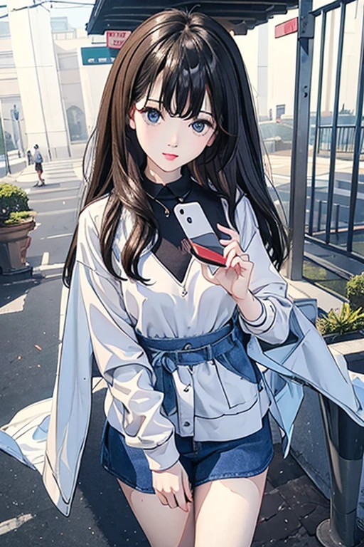 highest quality、masterpiece、High sensitivity、high density、One Woman、Wet day、commute、Thin thighs、