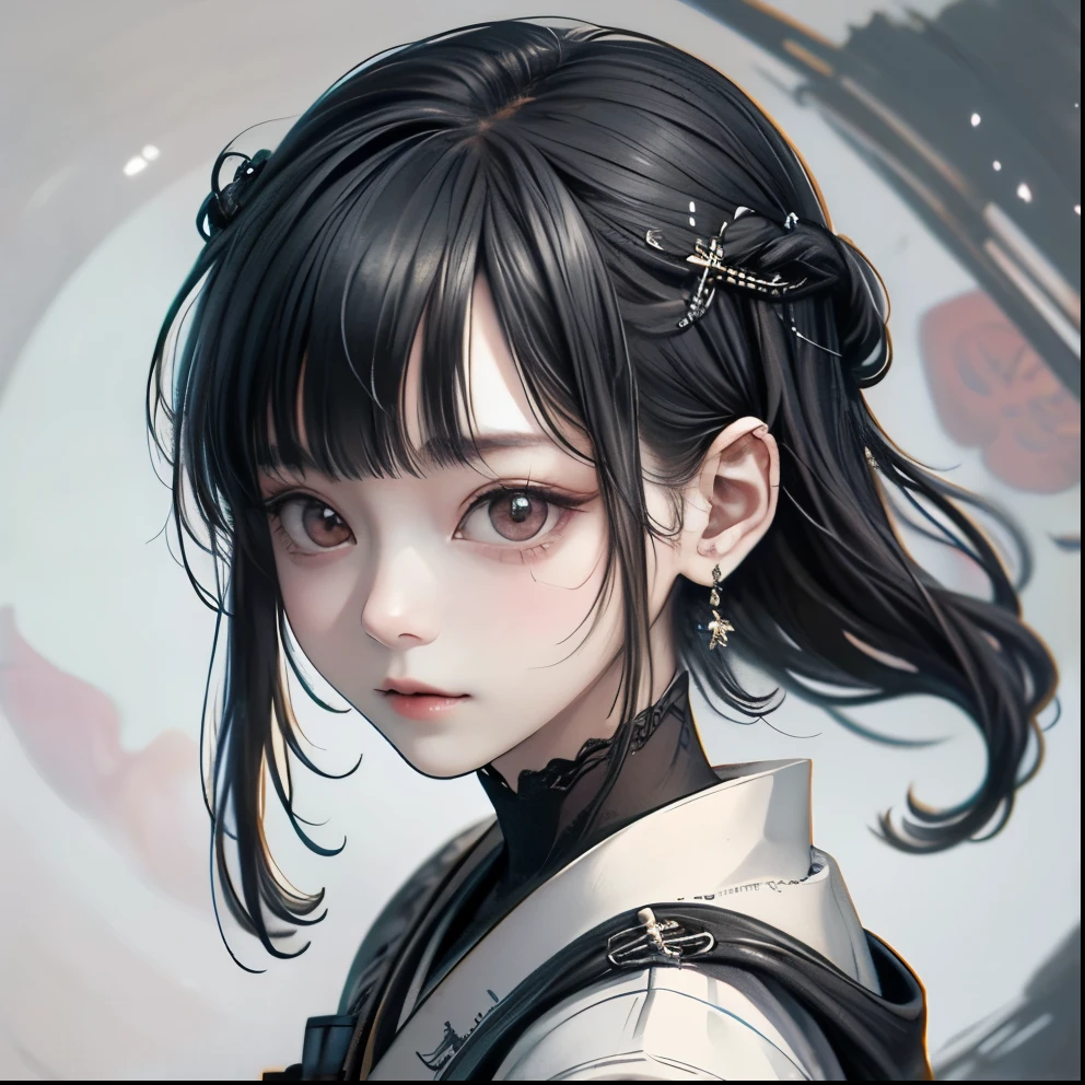Japanese 、From above、turn around、highest quality, Tabletop, Actress Photos, beautiful, model, 、looked back、Observe your audience、Background white、From behind、turn around、From above、Laughter、、Blunt bangs、One Girl,alone,、Photorealistic, High resolution, 1 girl, Black-haired、