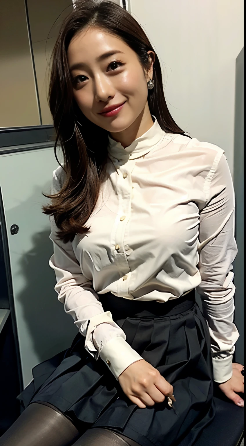 office lady、Evil Depravity、dark、brainwashing、brainwashing装置、Natural Pantyhose、Natural stockings、Lace fabric、Shiny legs、Pleated skirt、Mole next to the eye