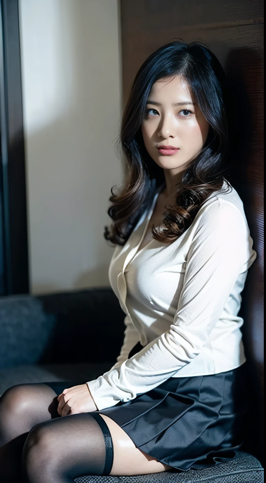 office lady、Evil Depravity、dark、brainwashing、brainwashing装置、Natural Pantyhose、Natural stockings、Lace fabric、Shining Legs、Pleated skirt、Mole next to the eye