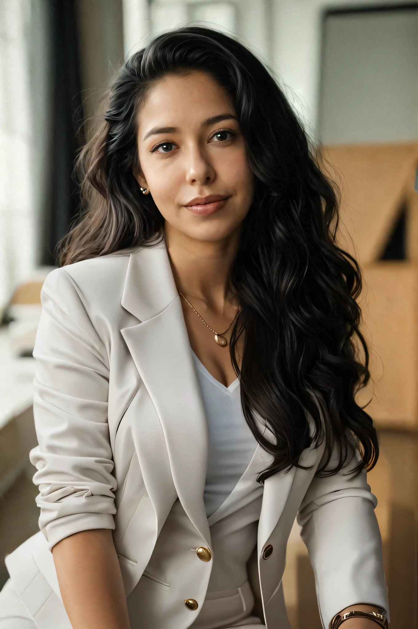 White blazer, businesswoman