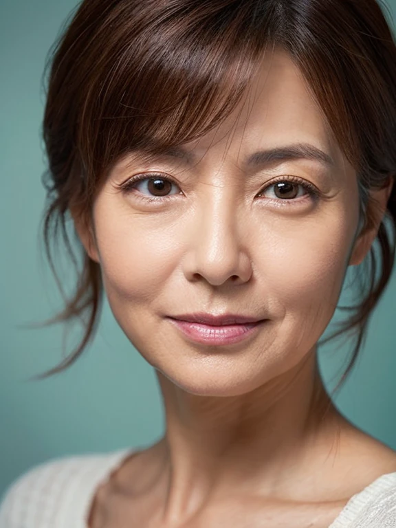 Japanese、Mature Woman、40 years old、Close-up of the face from the front