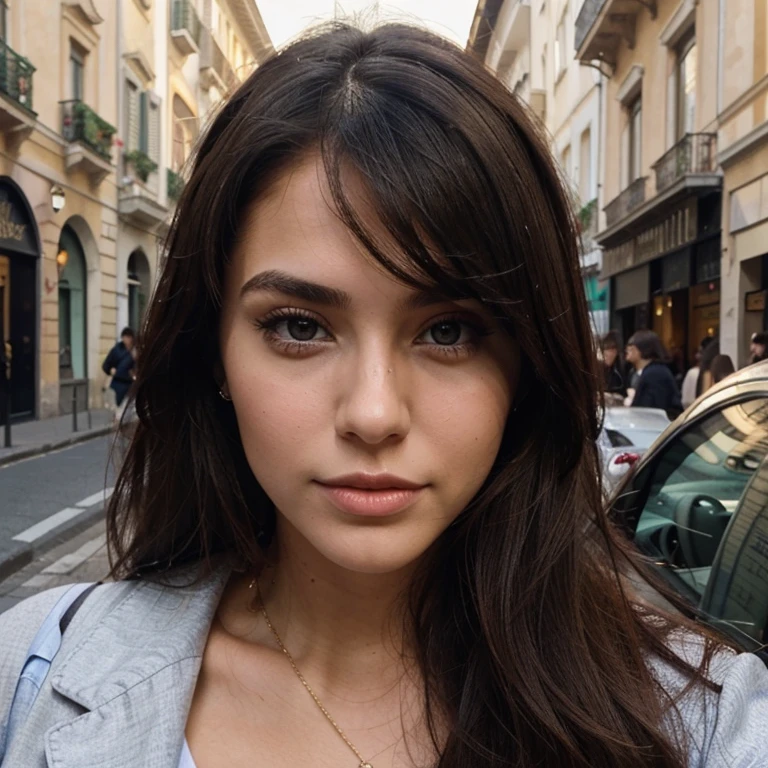 Brunette Instagram Model with a Pretty Face. In Latin Milan