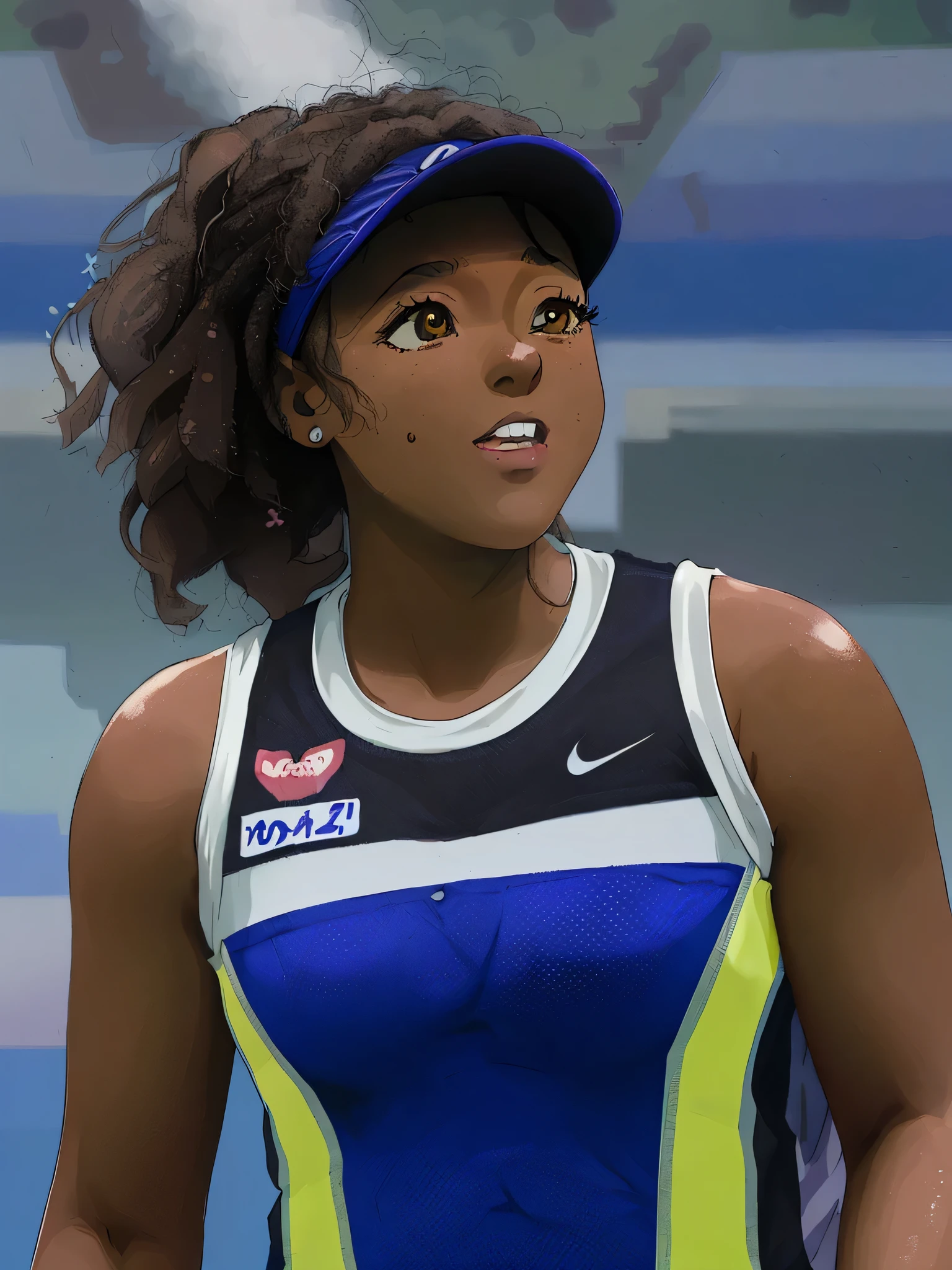 Naomi Osaka, the Japanese tennis player, anime version