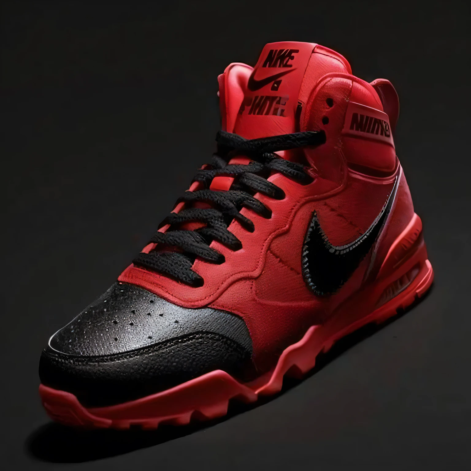 zapatos nike rojo con fondo blanco