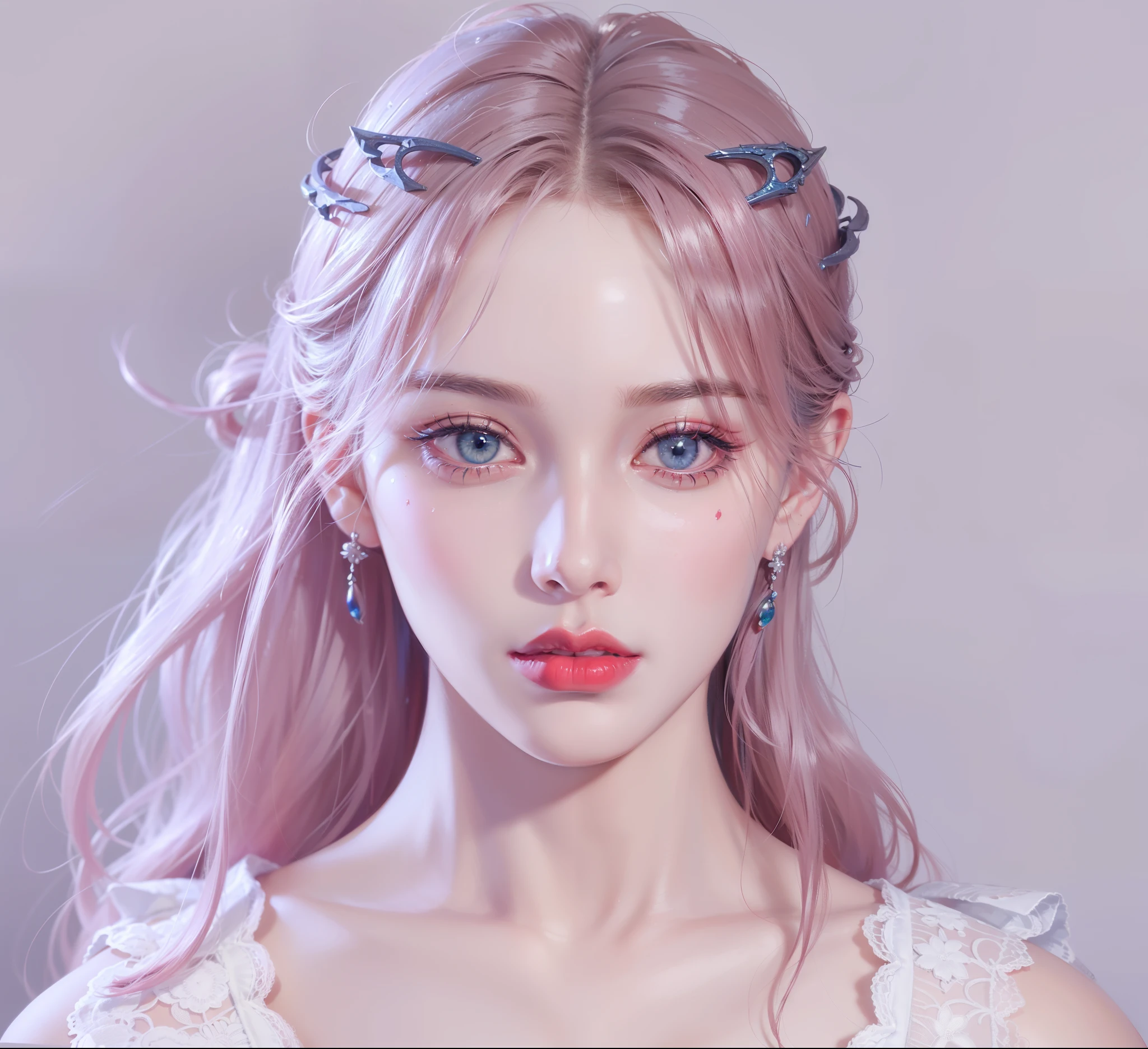 Royal princess,Super detailed, Delicate face, Stock Photography , Portrait 400, F1 Camera Lens.6, Colorful, Surrealism, Realistic textures, Dramatic Lighting, Thin Film Distiller 800 (8K, original photo, Better quality, masterpiece: 1.2), Super detailed, (Extremely delicate skin: 1.2), 8K Ultra HD, SLR camera, Soft Light, high quality.Fire Queen,Blue pupils,Apply red lipstick,Have a tattoo,The tattoo is very three-dimensional,Gorgeous and intricate tattoo designs,8K Mugshot,Large Breasts,Dark eyeshadow,Sexy thick lips(Red lipstick),Ice Princess,The facial features are very three-dimensional,Wear lace prints