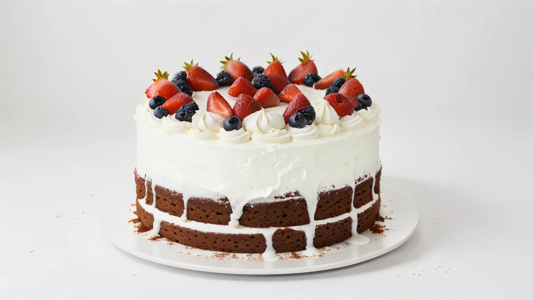 Delicious cake ,delicious, White background, sharp