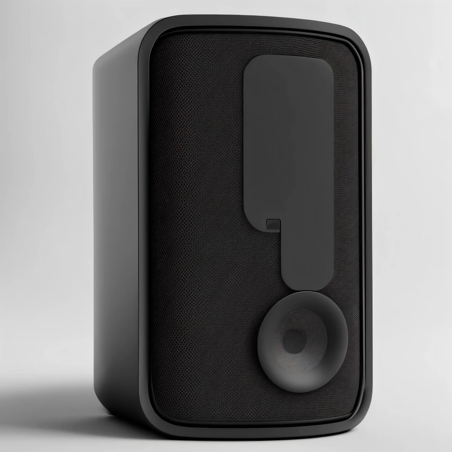 1 Black speaker isolated on a white background.