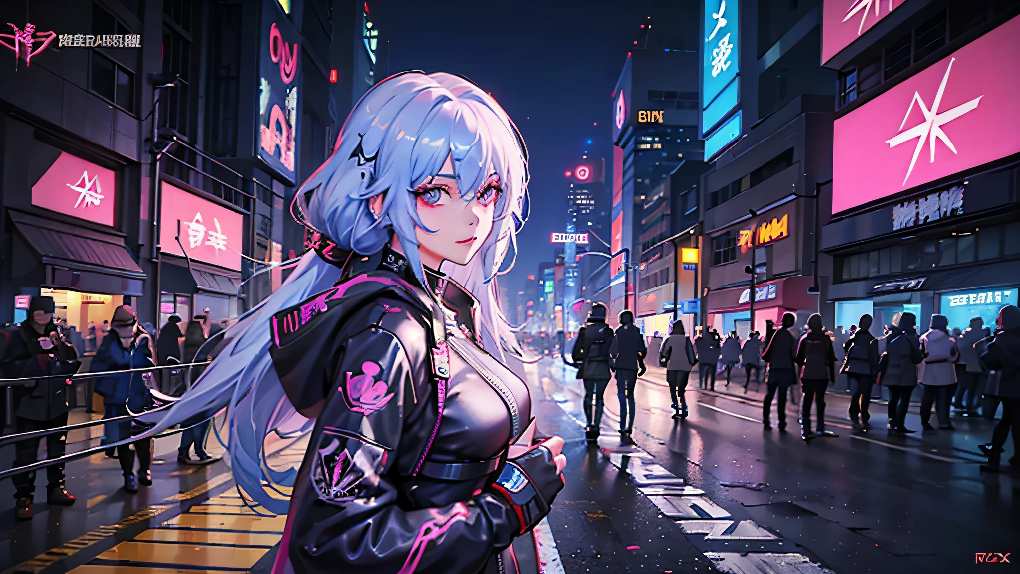 a close up of a woman with tattoos on her arms, artwork in the style of guweiz, cyberpunk anime girl, cyberpunk 2077 rossdraws, cyberpunk 2 0 y. o model girl, female cyberpunk anime girl, cyberpunk anime art, cyberpunk beautiful girl, rossdraws 1. 0, cyberpunk girl, digital cyberpunk anime art, in the style of ross tran