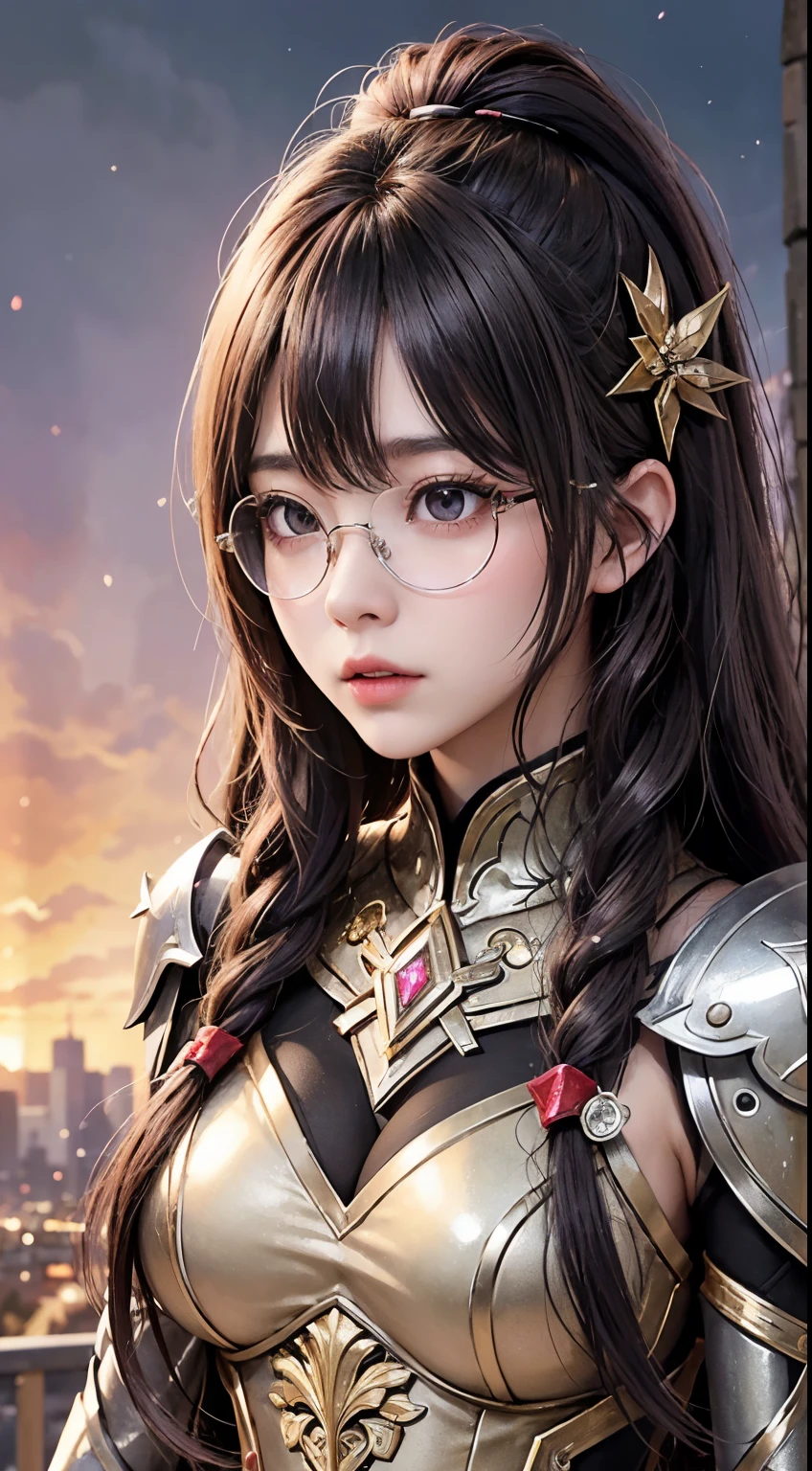 Fine、(The best illustrations)、8k UHD resolution、intricate-detail、top-quality、realisitic、ultra-detailliert、The best lighting、Best Shadows、Soft lighting、Ulutra HD、Ultra-realistic、Tindall Effect、Photorealsitic、(High Detail Skins:1.2)、 (Intricate details, makeup, pureerosface_v1:0.5), (Detailed beautiful delicate face, Detailed beautiful delicate eyes, A perfectly proportioned face, High detailed skin, Detailed skin, best ratio four finger and one thumb, arms below breasts, Tattoo with a red glow under the stomach、Awesome awesome, wide hips, smooth midriff, skiny and thin, __Fashion__, __hair__:1.25)、Digital SLR、 absurd realistic work: 1.3), (max resolution: 1.2), (Ultra HDTV: 1.2), cinematric light, Detailed eyes and skin, detailed facial features, , (Sharp Focus: 1.2), (Focus on Face:1.2),Perfect Style, Beautiful face, acurate, Anatomically correct, Highly detailed face and skin texture, Detailed eyes, Double eyelids, Thin eyebrows, Glitter Eyeliner: 1 Natural cheeks, Glossy skin, Fair skin: 1.2, (Glossy lips: 1.4),(Shy look: 1.2),Highly detailed facial and skin texture, Detailed eyes, Double eyelids, Natural cheeks, shiny lips: 1.4,Exposed cleavage、Bewitching。a baby face、Seductive、Chest emphasis、((((Huge glasses, Otaku Glasses, thick glasses, Round glasses)))),The long-haired、Braid hair、Ponytail distortion、, Ponytail with a bow tied at the back of the hair, huge solemn expression、Body Up、Big breasts emphasis, Super tight breasts, Breast augmentation surgery, The breasts are very big and round and round,Toned waist、 Meet beautiful girls, Look at the girl's body, In the Dark、Bat Wings,(((Demon Horns)))、(Devil's Tail)、(Detailed spooky backgrounds:0.8)、demon girls,wear armor made of skeletons,Long grey hair,Beautiful and delicate skull decoration and fluorescent green magic sword that shines red,emits eerie demonic flames,The light from the back window was backlit......,Contour light,green flash particles,translucent magic sword,waist guard, hand guards, veils, Ancient Chinese style, Short Sword at the Waist Attacking Posture, arrows flying, war, Night, dramatic compositions, Sword qi surrounding, Goddess of War, (Dynamic Posture: 1.3), Thick armor reveals the heart of the conflict, (Fine detail), radiant light, Powerful light area, (armor of historical importance:1.2),magia、 glittering metal armor, (Magic symbols shine on the armor:1.3), (Magical magic swirled around her:1.3), Long white hair waving in the wind in every detail, Detailed weapon holding, (Sharp sword, Radiant:1.3), ((Black Armor)), (intense expression:1.1), (Its light is、Highlighting her dominance and rebirth behind the scenes:1.4), (Wisdom and Rebirth:1.2), (Strong stance:1.2), (Overwhelming mystical power:1.2), (Sparkling sweat:1.1), armor decorated with jewels, (The contrast between silver and gold:1.3),wear armor made of magic stones、wear magic armor、