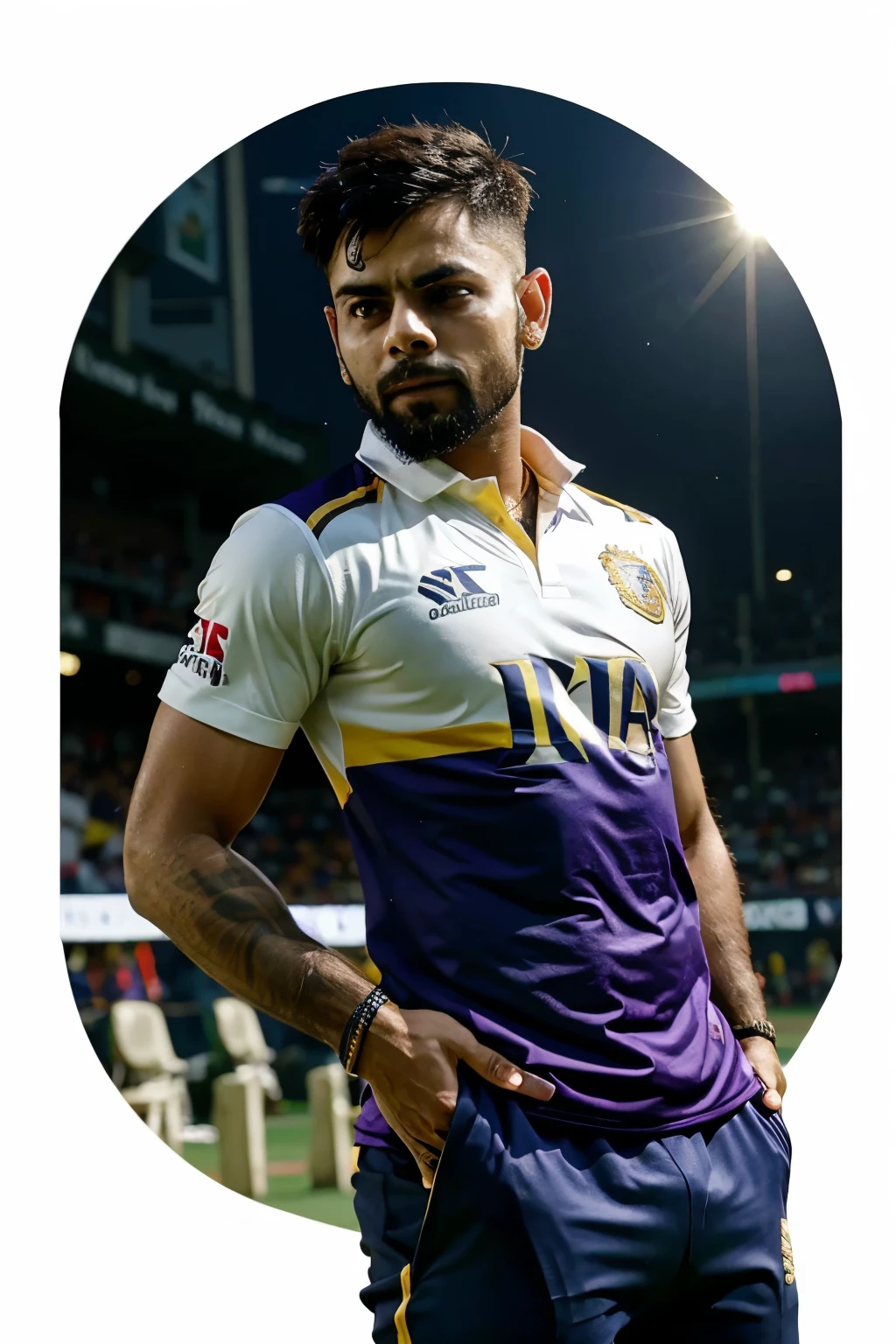 Virat kohli in Kolkata knight riders jersey
