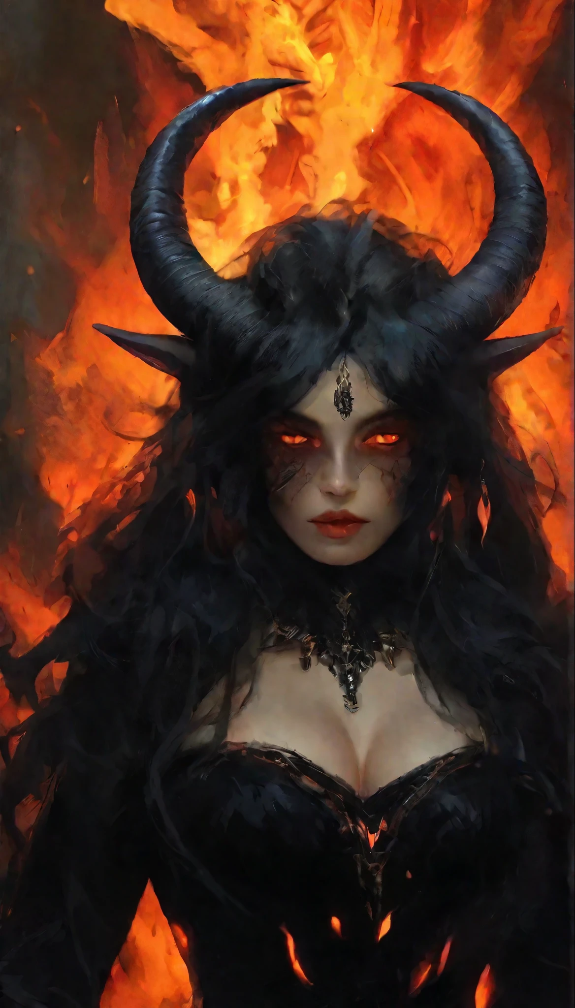 (masterpiece), (best quality: 1.4), (imperfect anatomy: 1.4), high quality, expressive eyes, full body, three-headed beast, detailed cebesas, horrible faces, terrifying faces, detailed ((goat head'head of minotaur'zombie head)), (dense, black hair all over the body), {{thick skin}}, chimera, asmodeus demon chimera, goat legs'strong, hairy long arms'red eyes'dripping saliba'eyes of wrath'teeth'long and robust horns'despair'dark atmosphere with smoke, muscular shoulders'nightmare, (standing on two legs), dynamic lighting, high resolution, 4k resolution, dynamic pose, silver jewelry, {hell background} , choker, animal ears, bull ears, ((beast ears)), {{snake head tail}}, snake tail, (tail), ((realistic dark fur)), blood and weapons' king of hell, horns, goat horns, minotaur horns, demon king crown, ((monster chimera)), heterochromia, red eyes, ice blue eyes, feathered wings, claws, animal hands,dark theme painting of a horrific setting of demon dancing on the damned as they burn in eternal hell fire in the style of Zdzislaw Beksinski, the fires of hell a with people moaning in pain in the background, dreamy and ethereal, expressive poses, big black eyes, tormented expressions, fantasy, intricate, elegant, dark and moody smoke, highly detailed, ominous baroque painting, concept art, smooth, sharp focus, illustration, black flowing ink, blackened eyes, fire and brimstome, death and decay, landscape painting