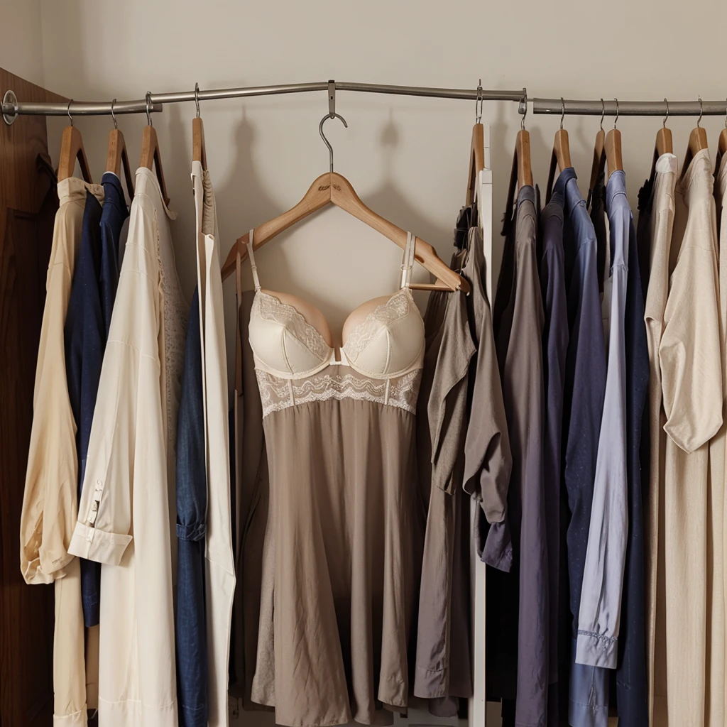 Fotos de lingerie et sous vetements feminins dans une armoire