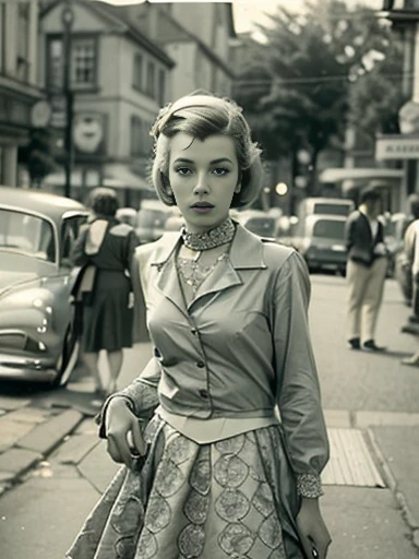 Beautiful woman in the 50s of the 20th century. Jahrhunderts，sexyhaltung