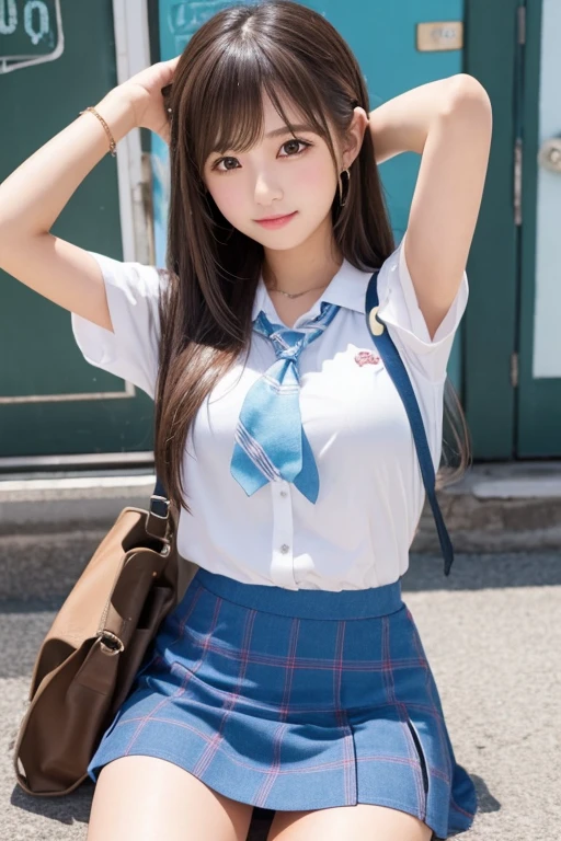Cute Girls､Idol､high school girl､pure､mini skirt､sit