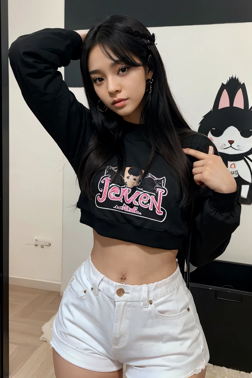 black kitten who is a kpop idol