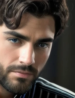 focus handsome Biblical Jewish with short hair man.