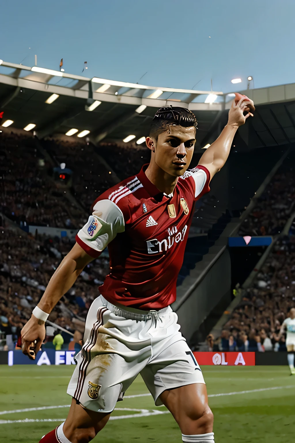 Cristiano Ronaldo in a Soccer Match