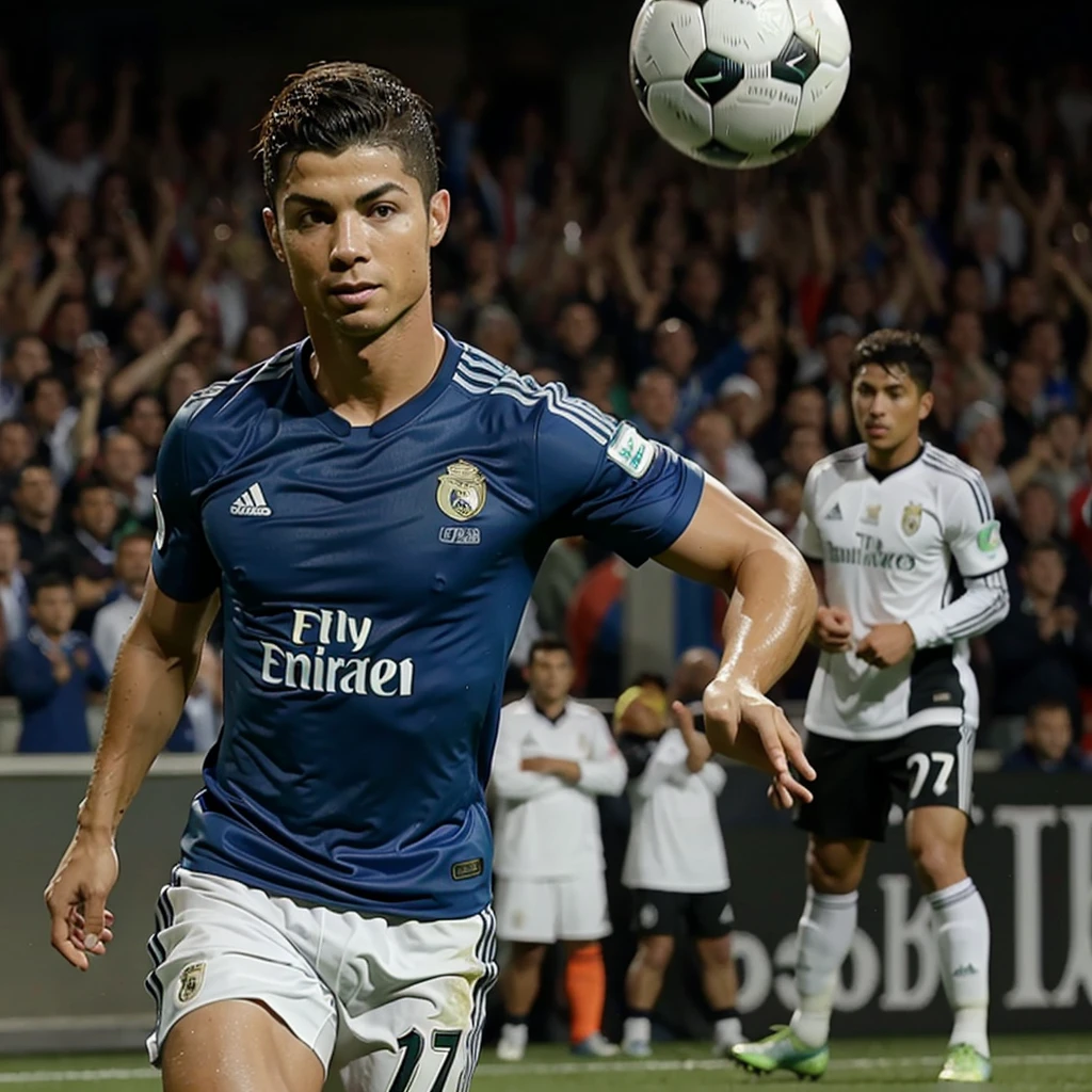 Cristiano Ronaldo in a Soccer Match