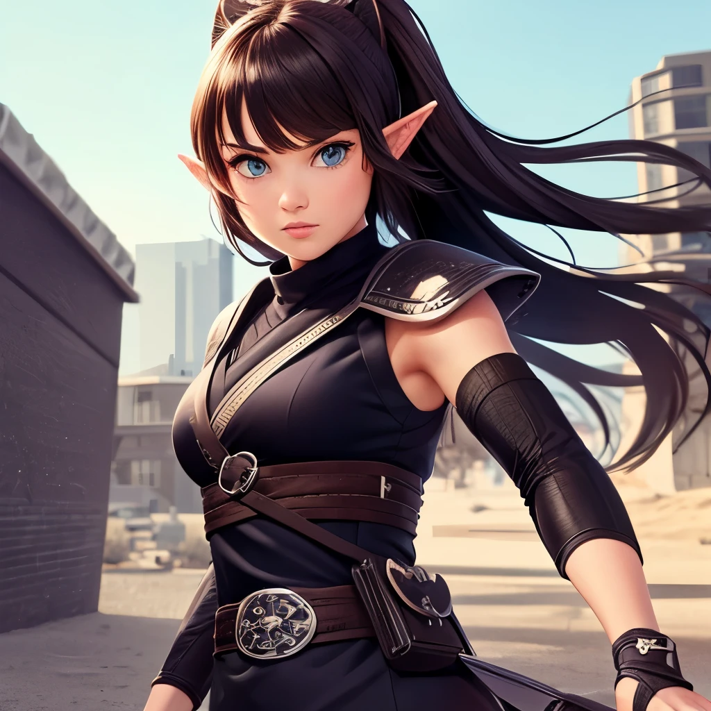 Half elf, girl, ninja