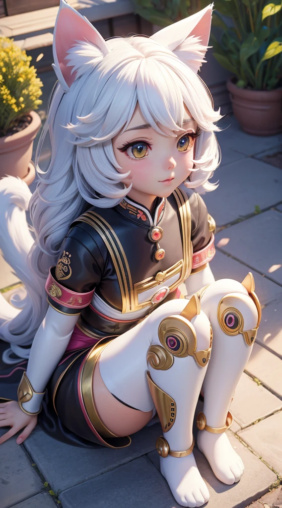 girl, ancient chinese costume, whole body, sunlight, Clear Face, Clean white background, masterpiece, Super detailed, A magnificent composition, Ultra HD, high quality, Very detailed, Official Art, Uniform 8k wallpaper, Super detailed, 32k猫耳のアニメのgirl sitting on the ground, anime Cat girl, cute anime Cat girl, attractive Cat girl, Neferpitou, very beautiful anime Cat girl, nekomimi, Cat girl, beautiful anime Cat girl, Cat girl, Anime Cat, completely robot!! Cat girl, Anime Moe Art Style, white Cat girl, 猫耳のアニメのgirl