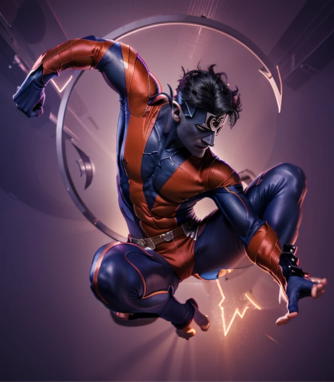 (Realistic:1.4), 4k, super detailed, high quality, x-men Nightcrawler,