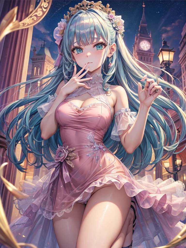 (((Best Quality, 8K, 32K, masterpiece, 1.2)))),{{solo}},nsfw,{{{Artist: Torino Aqua's style}}},((perfect beautiful face:1.2)), in love hotel, wearing night dress, netorare, netorare face, spreading pussy with fingers, embarrassed, high quality of vagina, vivid pussy,((a lot of public hairs:1.1)),
