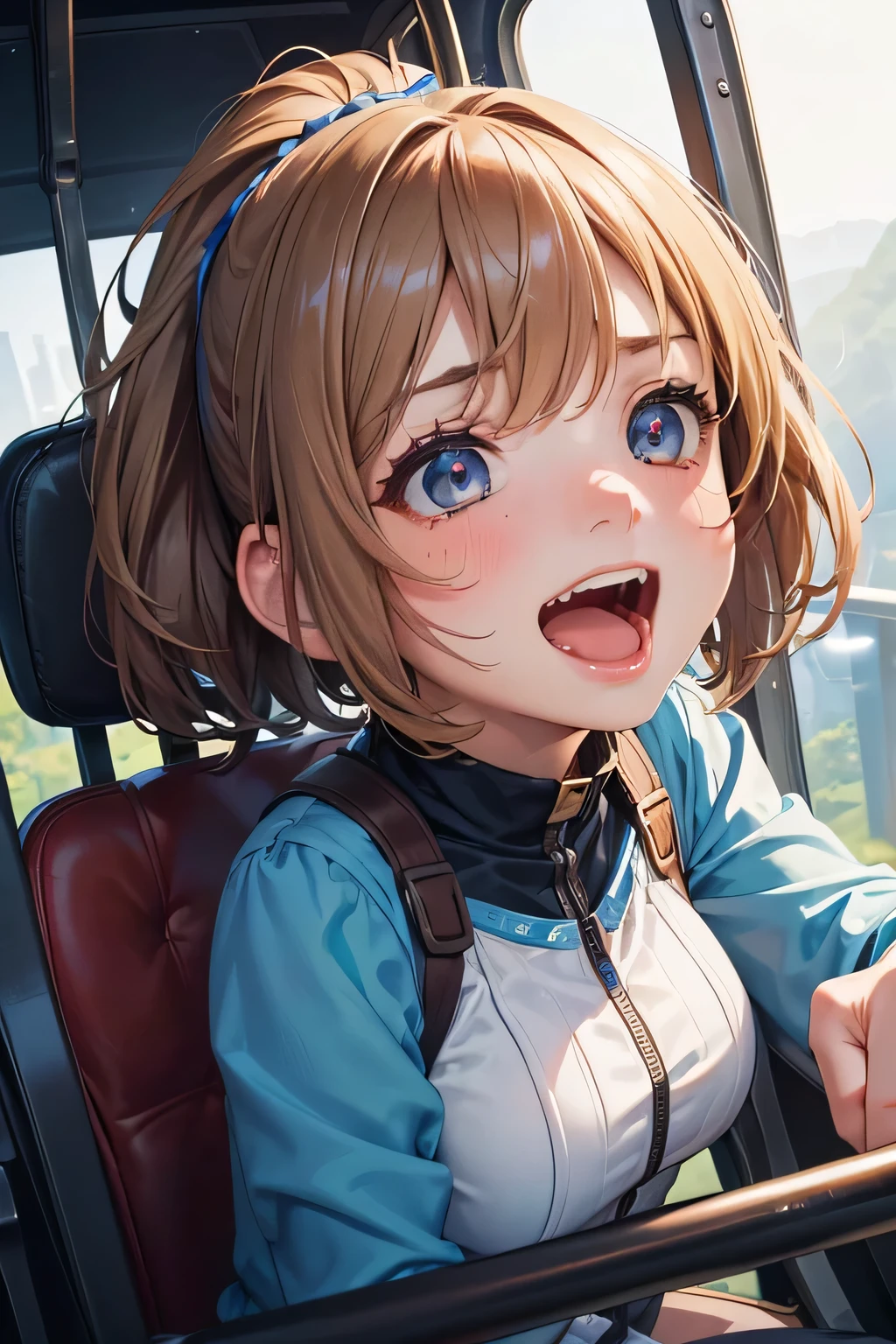 highest quality、High resolution、Detailed Background、(Beautiful face in every detail:1.4)、Anatomically correct、Hide your hands、(Detailed facial expressions)、(Detailed eyes:1.2)、(Detailed eyes:1.2)、Teenage beauty、(Three Women)、(Highly detailed face:1.4)、Cute hair colour、Bobcut、ponytail、Twin tails、well-groomed eyebrows、Powerful images and realistic depictions、Create a sense of realism、Expressions of excitement and joy、A powerful angle、

(A girl screaming with excitement and joy on a thrilling ride:1.5)、

A roller coaster that descends at a right angle down a cliff over 100 meters high、
As if defying gravity, I suddenly fell and my heart started pounding.、
In the next moment, the coaster changes direction horizontally and makes a huge 360-degree loop, flying through the air.、The passengers felt as if their bodies were being torn apart vertically and horizontally, and they couldn&#39;t stop screaming.、
With each turn, I feel like I&#39;m being crushed by the intense acceleration and centrifugal force that runs through my entire body.、After a moment of fear and danger, you will be filled with a sense of exhilaration and accomplishment.