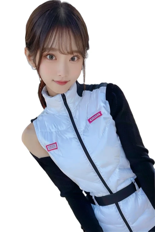 An innocent 20-year-old girl、((White tank top, Dramatic Pose)),smile,BREAK (Spacecraft control room background):2,、BREAK RAW Photos, (8k、highest quality、masterpiece:1.2)、(Intricate details:1.4)、(Photorealistic:1.4)、Octane Rendering、Complex 3D rendering with ultra-detail, Studio Soft Light, Rim Light, Vivid details, Super Detail, Realistic skin texture, Detailed aspect, Beautiful details in the eyes, Highly detailed CG Unity 16k wallpaper, compensate, (Detailed Background:1.2), Glowing Skin, whole body、(astrovest):2,(black long sleeves):5,headphone,smartwatch,((Standing with hands behind back、Leaning forward、Angle from above))