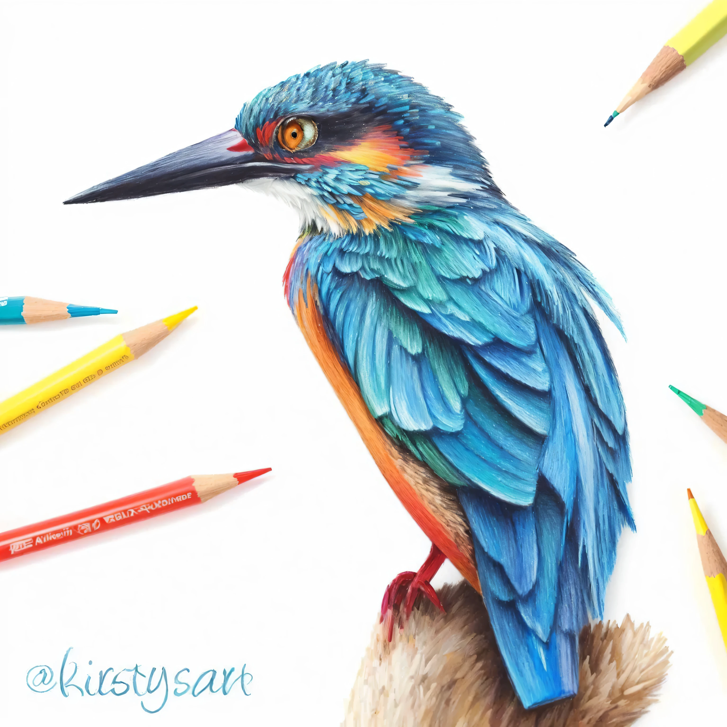 drawing of a bird with colored pencilss and colored pencilss, colored pencils art on paper, colored pencils art, arte do colored pencils, ✏️🎨, detailed colored pencils, desenho a colored pencils, colored pencils illustration, colorida!! altamente detalhado, colored pencils drawing, colored pencils, average: colored pencils, drawn with colored pencilss, a desenho a colored pencils, colored pencils, desenho a colored pencils