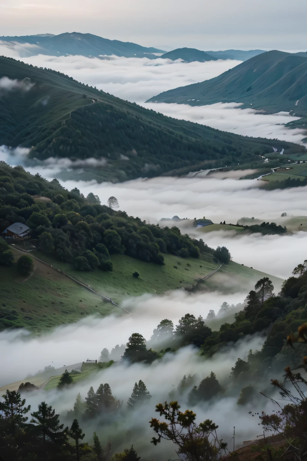 a misty, ethereal landscape