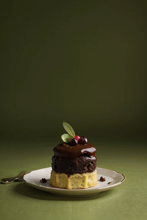 Images of desserts with olive green background for Instagram